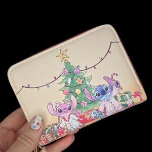 Stitch Christmas loungefly zip wallet.